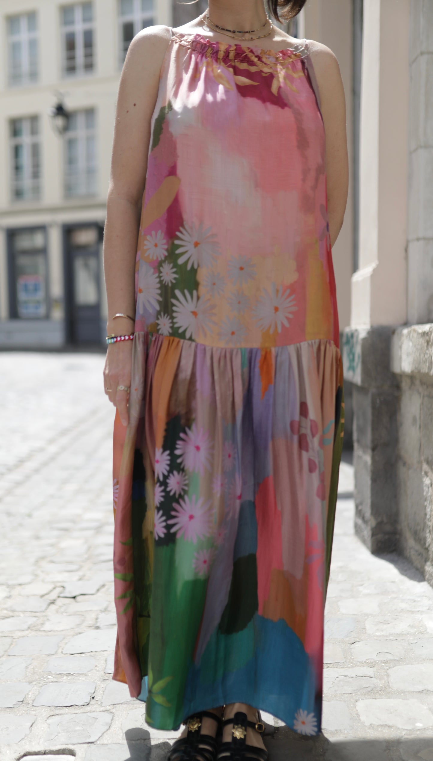 Robe longue en soie SN-7