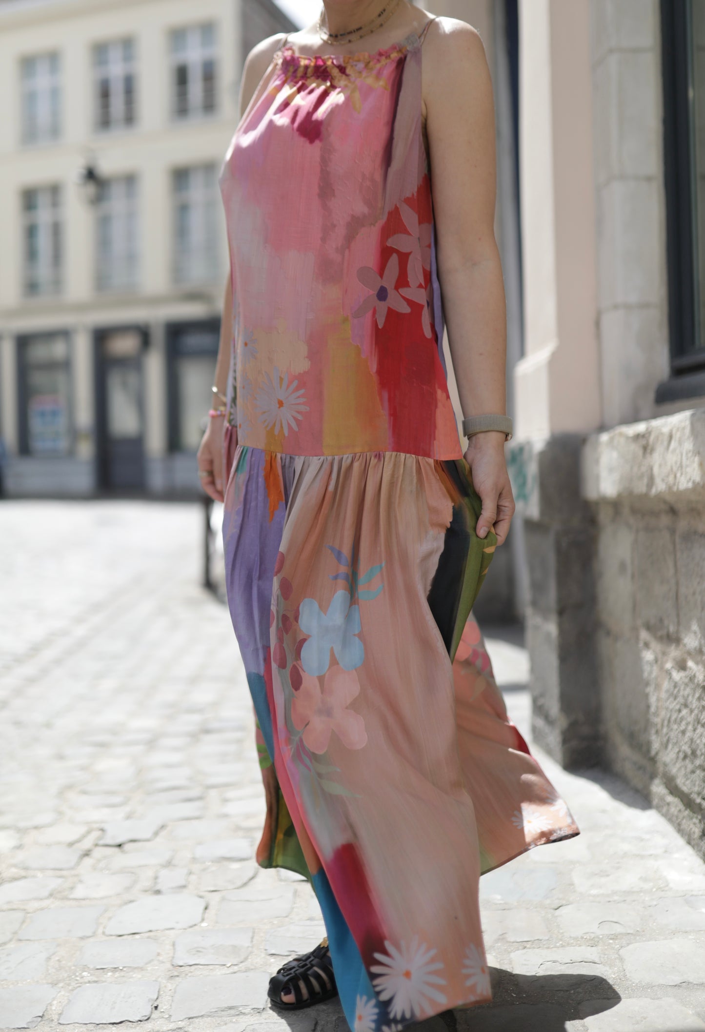 Robe longue en soie SN-7