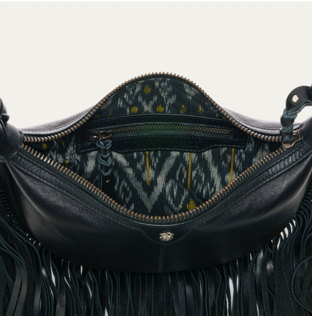 Sac cuir franges CHRIS