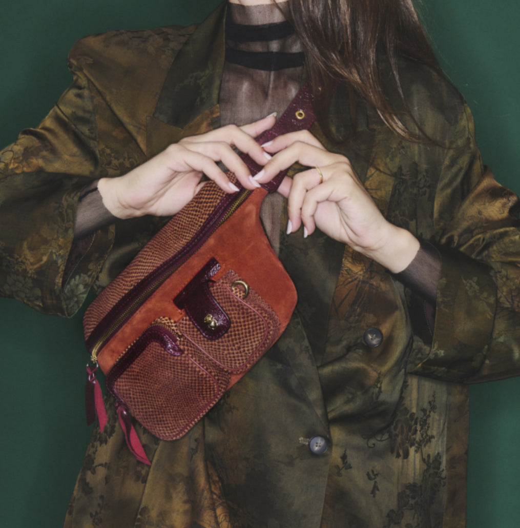 Sac banane veau velours ROMEO