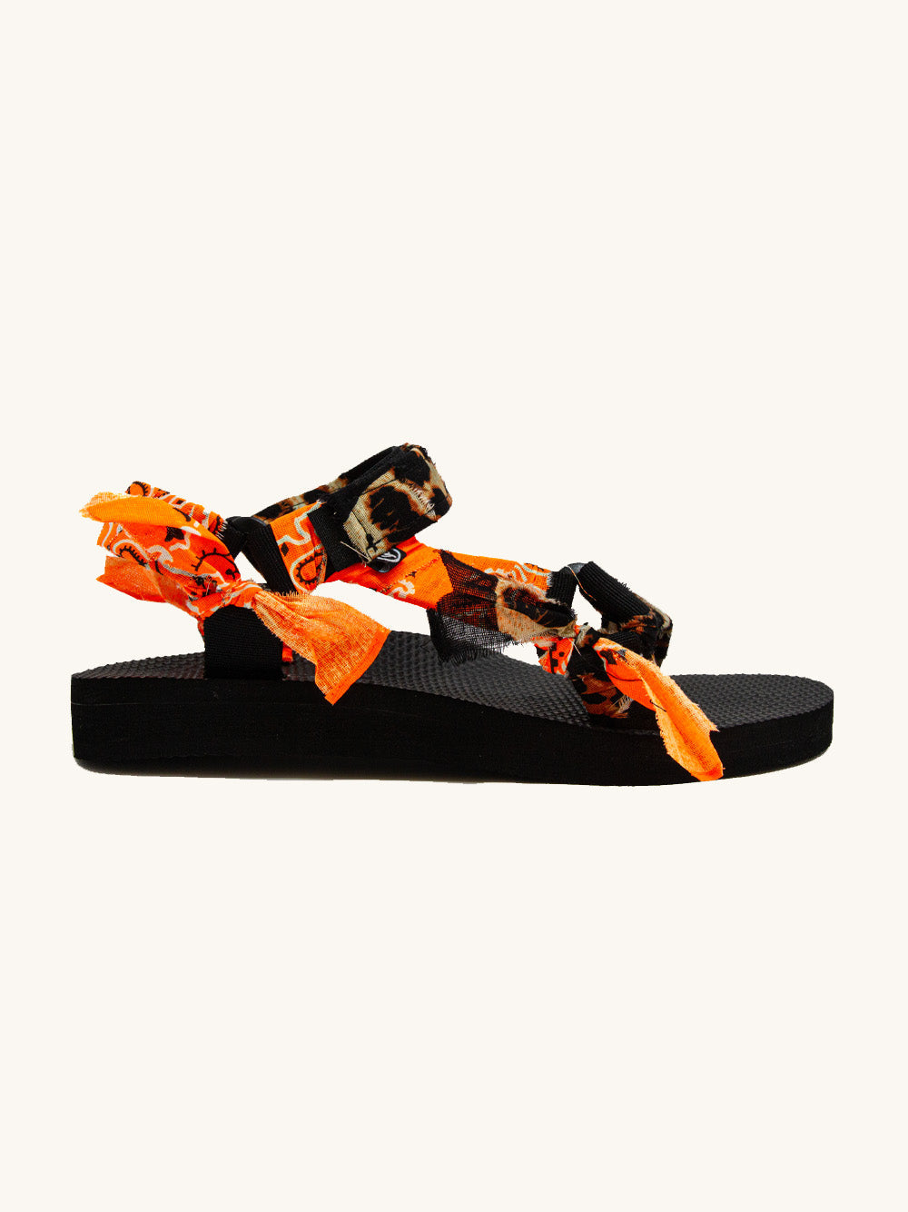 Sandales TREKKY LÉOPARD ORANGE BANDANA