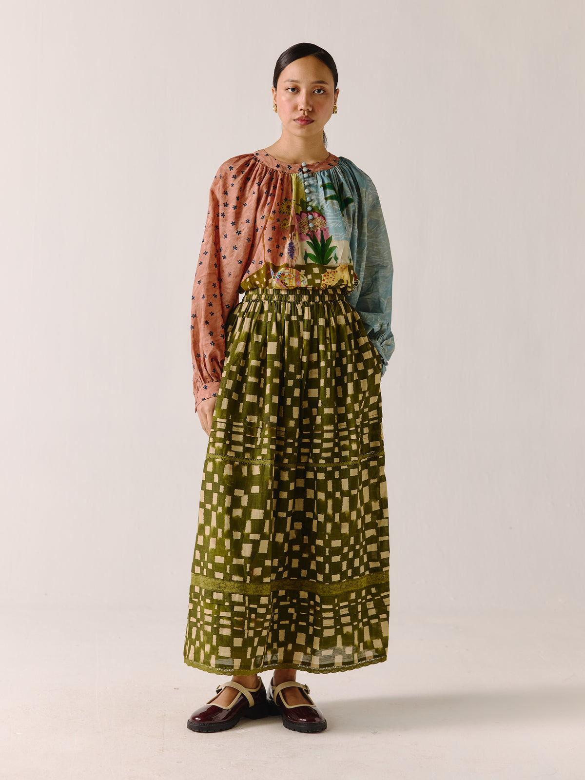 Jupe EMILY OLIVE CHECK ALICE