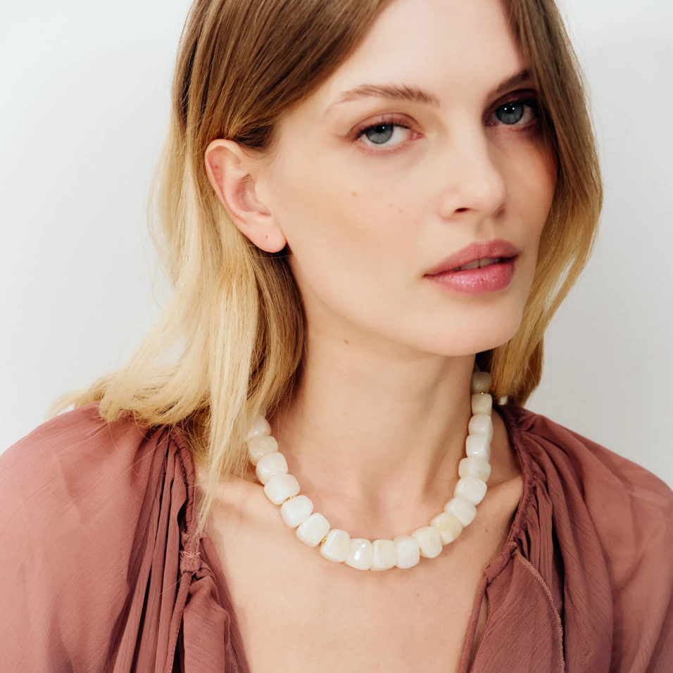 Collier perles carrées VB2540PEM