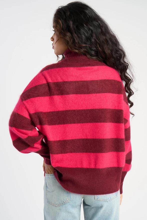 Pull col roulé rayé MARAYNA