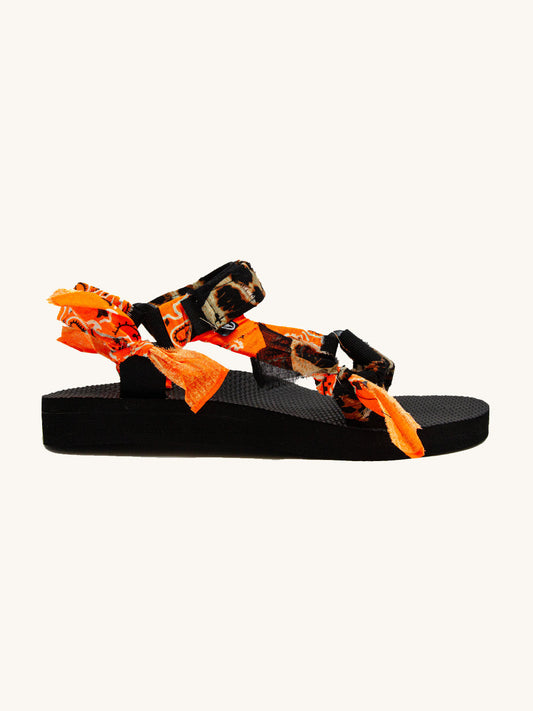 Sandales TREKKY LÉOPARD ORANGE BANDANA